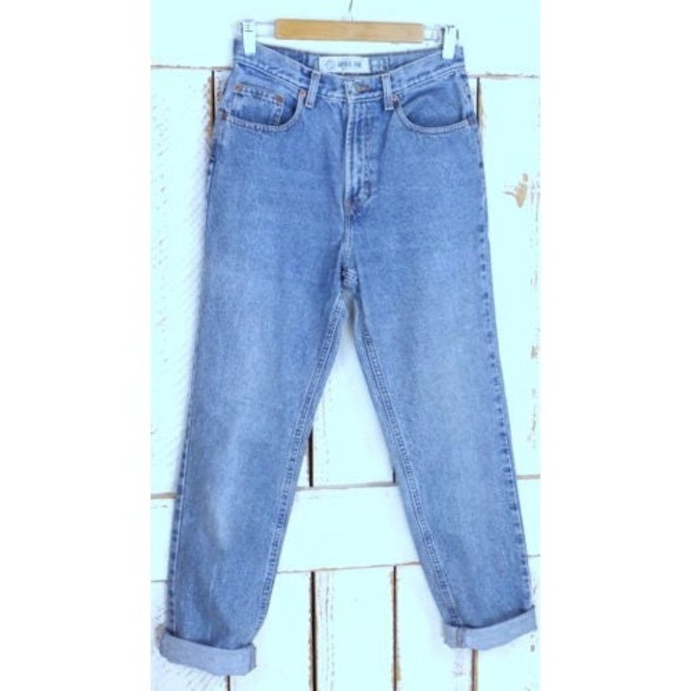 Vintage Gap light blue faded wash high waisted tapered leg jeans - Picture 3 of 7